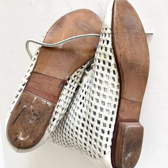 Women's Cat's Paw Boots White leather mesh high top sneakers size 8B for a narro - Picture 8 of 9